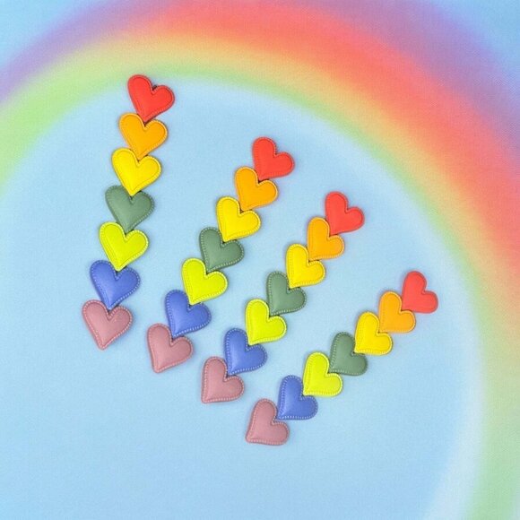PRIDE HEARTS RAINBOW HAIR BARRETTE - Picture 7 of 8